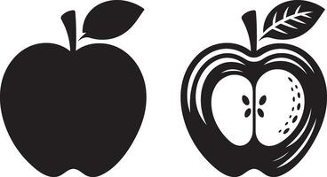 Set of Realistic Apple Illustration Whole, Sliced, and Half Apples on White Background vector