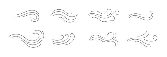 Abstract swirl and flowing line art patterns in simple black design for creative ideas vector