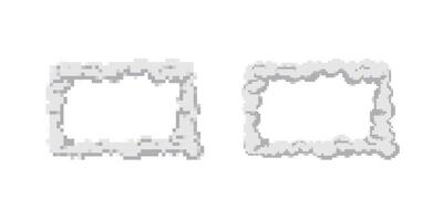Empty textured rectangular frames with intricate decorative borders displayed in pairs vector