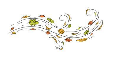 Autumn leaves twirl in the breeze capturing the essence of a whimsical fall season day vector