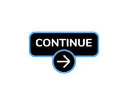 Circular continue button icon with arrow for seamless user navigation and interface design vector