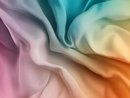 Soft pastel fabric in dreamy folds. photo