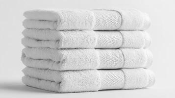 Soft Luxury Towels with Elegant Texture, Perfect for Hotel or Spa photo