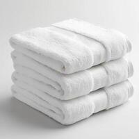 Elegant Spa-Quality Towels Stacked Beautifully for Home and Hotel photo