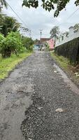 the road is full of gravel photo