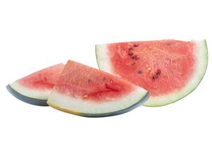 Slices of fresh watermelon isolated on white background photo