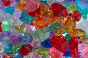 A pile of colorful plastic gems photo
