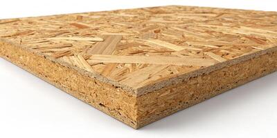 front view Ultra detailed microscopic view of particle board texture, rough fiberboard surface photo