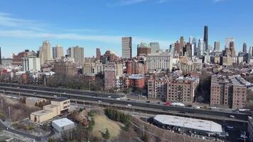 Beautiful Brooklyn Skyline at Brooklyn New York United States . City Life Skyscrapers. video
