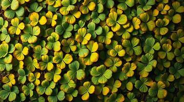 Shamrock green symbol. St. Patrick's day background photo