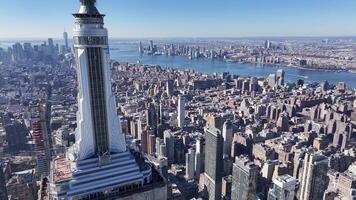 Above Empire State in Manhattan New York United States . Landmark Skyscrapers. video