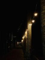 Cozy Night Pathway with String Lights photo
