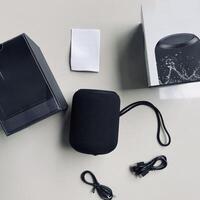 Black Portable Bluetooth Speaker with Accessories photo