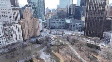 High Angle of Central Park at Manhattan in New York United States . Background Winter. video