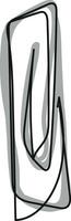 Hand drawn stationery paper clip in doodle style vector