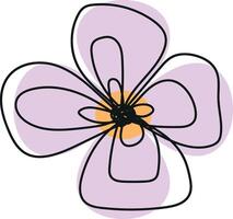 Abstract Floral Doodle vector