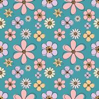Doodle-style floral vectors with a hand-drawn look for various design projects