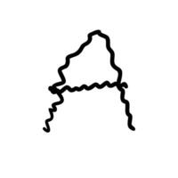 A drawing of a person with a black line vector