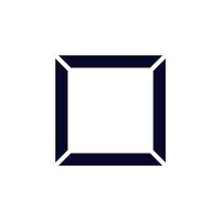 Minimalist black square icon with for modern graphic design projects vector