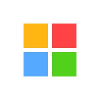 Four colorful squares in red, green, yellow, and blue displayed in geometric arrangement