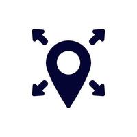 Navigation symbol with arrows pointing in various directions vector
