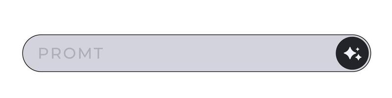 A white bar that has the word prompt clearly written on it vector