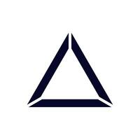 Modern geometric triangle design with bold lines and simple aesthetic vector