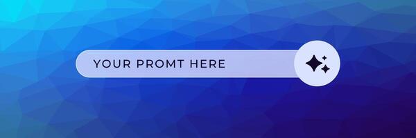 Banner featuring customizable text field and abstract geometric design for digital usage vector
