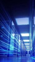 Inside a Server Room With High-Speed Network Visuals video