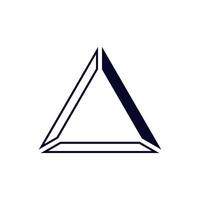 Geometric triangle symbol with clean lines and modern design in monochrome style vector