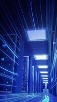 Exploring a Modern Server Room With Rapid Internet Signals video