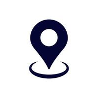 Simple location pin icon highlighting modern gps navigation and mapping features vector