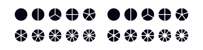Various circular geometric shapes in a sequence illustrating progressive design changes vector