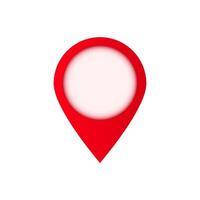Bright red location pin icon symbolizing navigation and map points vector