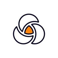 It resembles a flower design that has a triangle in its center vector