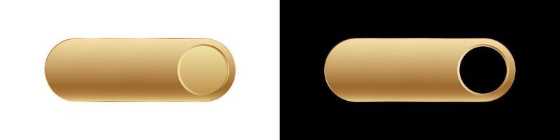 Gold cylinder in two views highlighting its dimensional design and rich golden hue vector