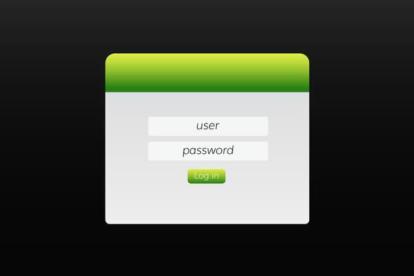 Simple user login interface with username and password input fields for secure access