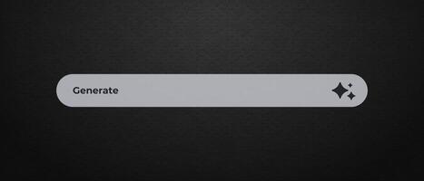Simple generate button interface with star icon on dark theme user interface design element vector