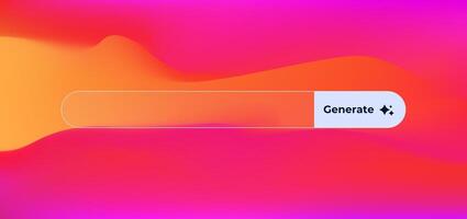 Colorful progress bar with gradient transition and generate button design vector