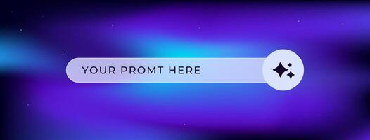 Text prompt placeholder with space for custom message and sparkle icon vector