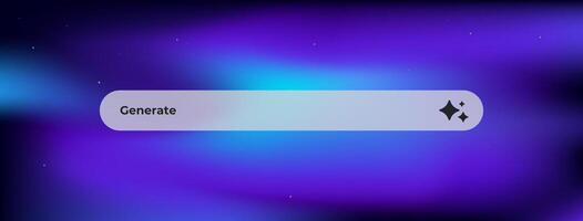 Search bar with generate button and sparkle icon for easy web browsing experience vector