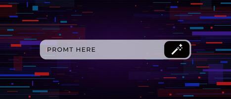 User interface design with interactive button for text input and customization vector