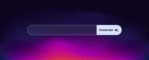 Digital search bar design with gradient and modern interactive element vector