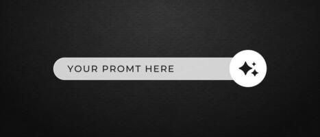 Search bar interface with placeholder for customized text input and rounded end design vector