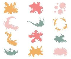 Abstract liquid shapes dynamic forms banner template collection vector