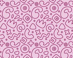 Abstract pink pattern. Geometric elements on pink background. illustration vector