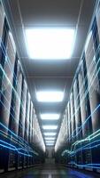 Advancing Through a Data Center With High-Speed Hosting Infrastructure video