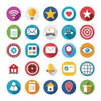 a flat illustration of a web icon vector