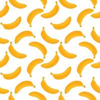 banana seamless pattern on white background vector