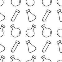 seamless pattern of test tubes vector
